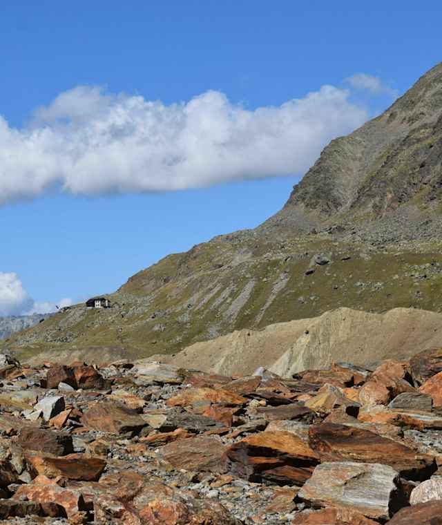 Auf dem Gletscherlehrpfad zur Weißkugelhütte